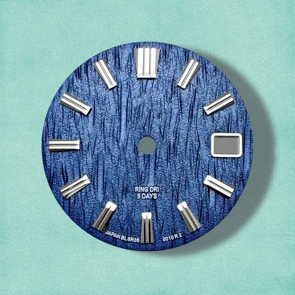 28.5mm G S Logo Glacier Dial Fit NH35/NH36 Japan Automatic Movement High-Quality Solid Nail Dial Watch Modification Accessories