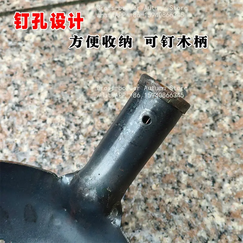 Forging thickened iron spoon colander iron scoop ash spoon, cement cleaning sewer silt soil digging spoon