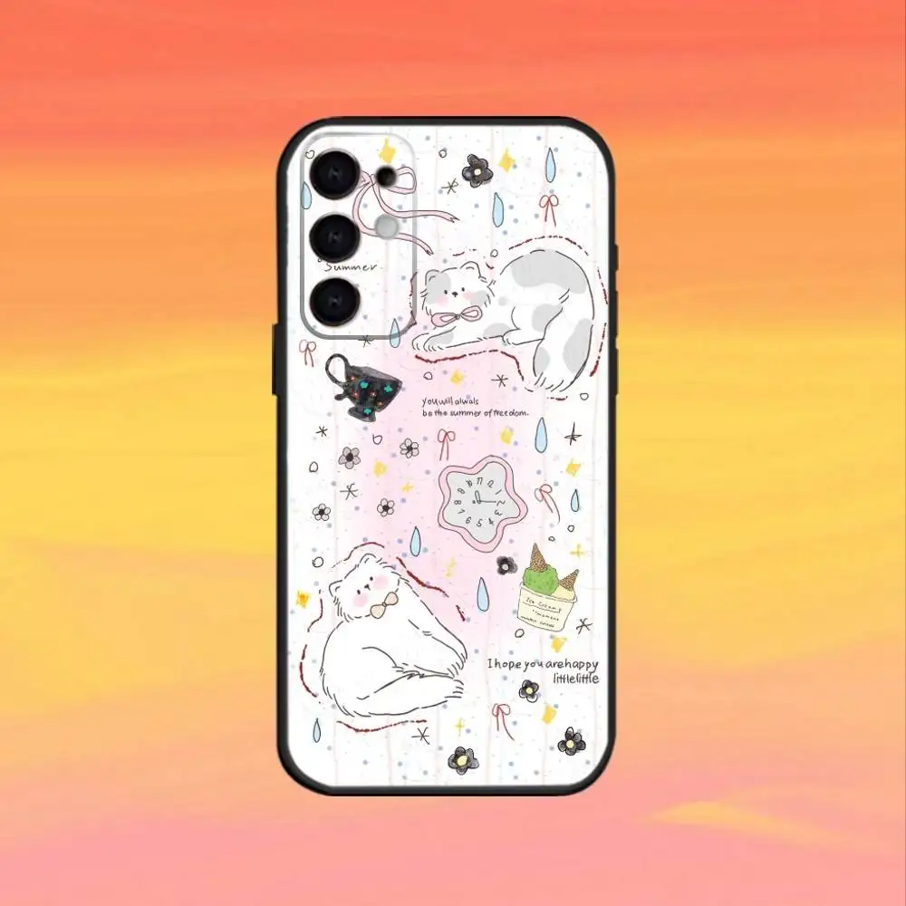 حافظة هاتف لطيفة على شكل حرف K لهاتف سامسونج S25، S24، S21، S22، S23، S30، Ultra، S20، Plus، Fe، Note، 10,9,5G غطاء أسود #6