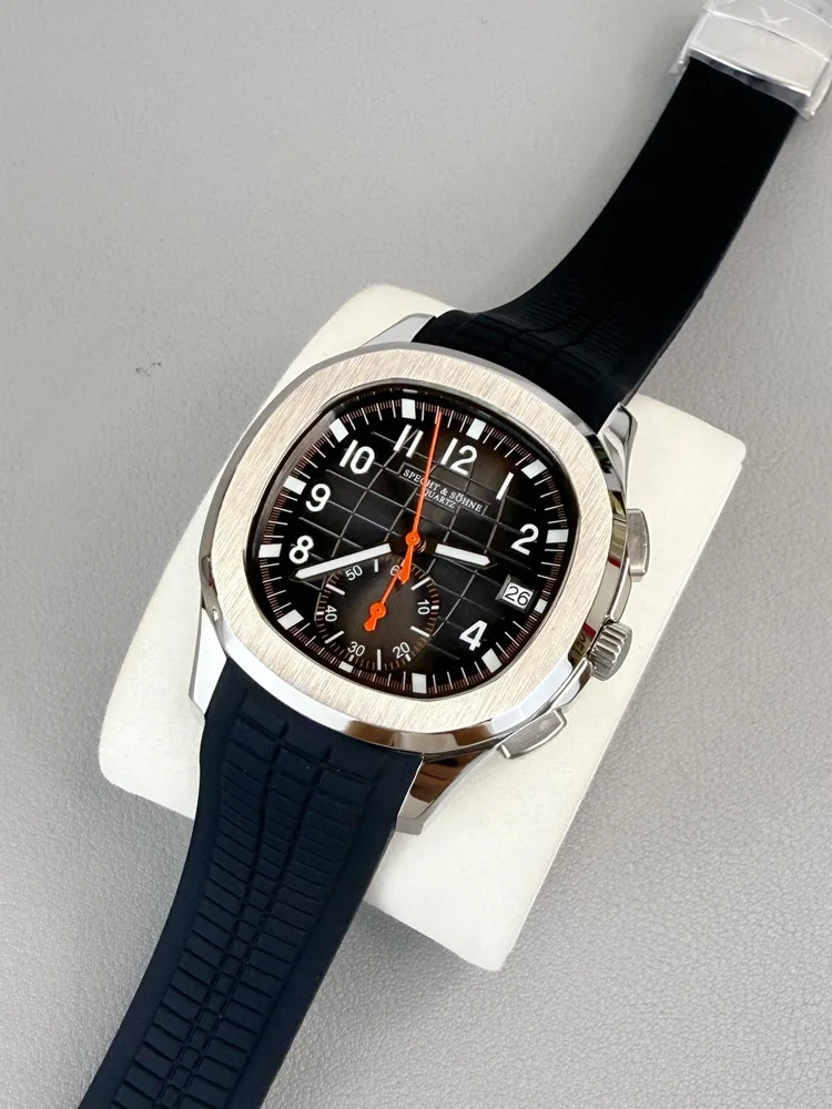 2025 حار بيع Specht & Sohne 5167 ساعات رجالي موضة حزام مطاط اليابان متعددة الوظائف كرونوغراف ساعة اليد Reloj Hombre