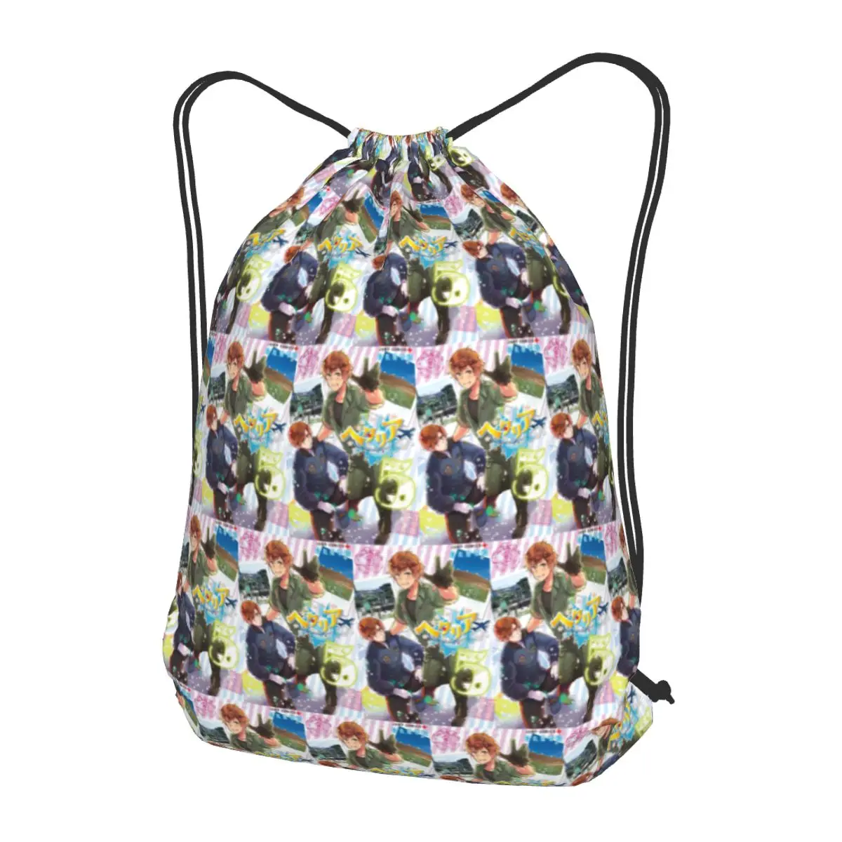 

Hetalia Spain And Romano Scan Backpacks Fashion Drawstring Bags Sports Bag Book Bags for Man Woman Students