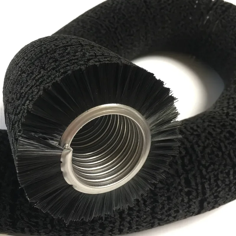 brush Industrial Rotary Soft Nylon Bristles Spiral Roller Brushes for Low-E Glass Washing Machine