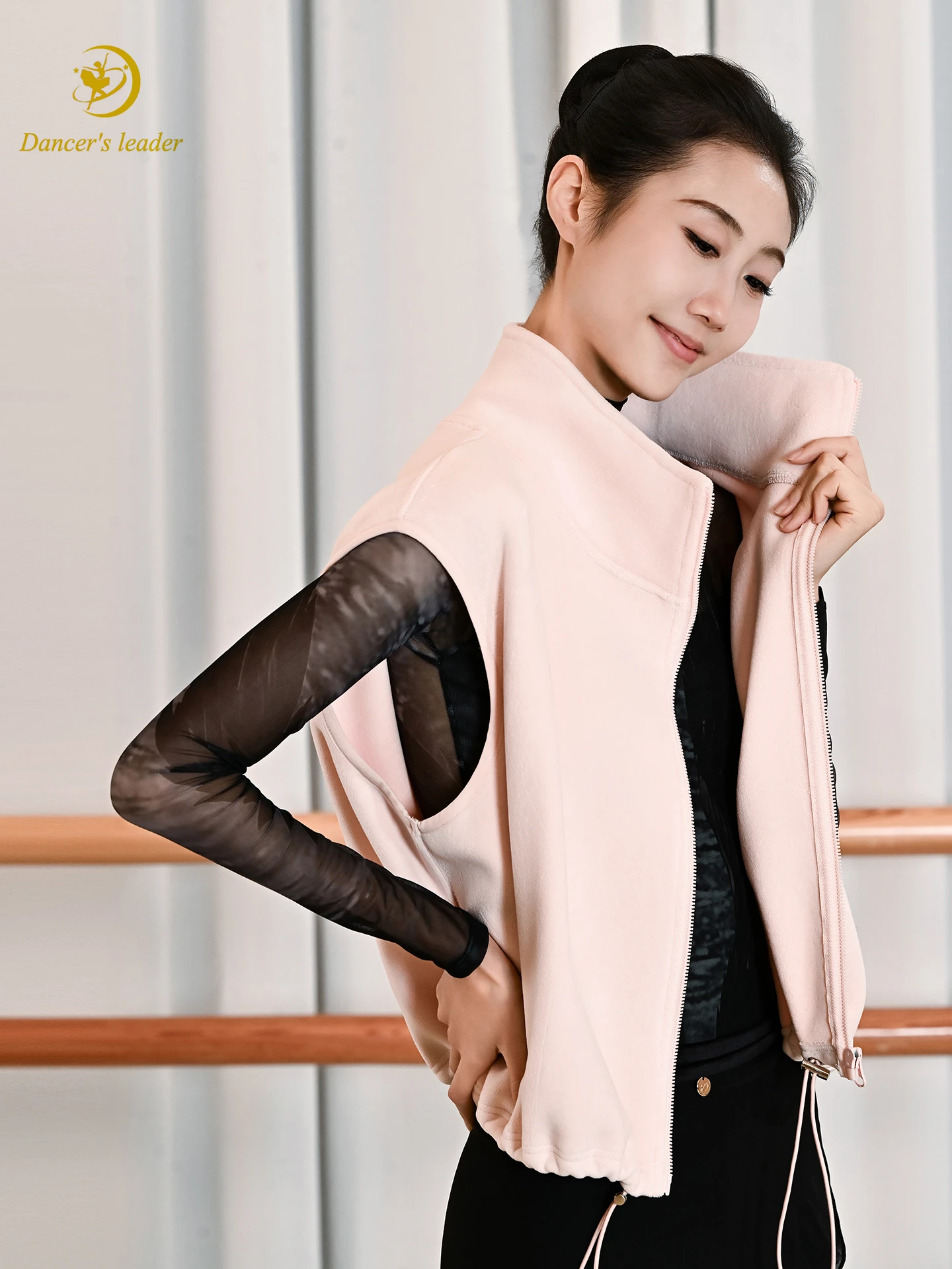 Macacão de balé, estilo feminino adulto profissional, dança de emagrecimento, prática de ioga, colete quente de lã olímpica de outono e inverno