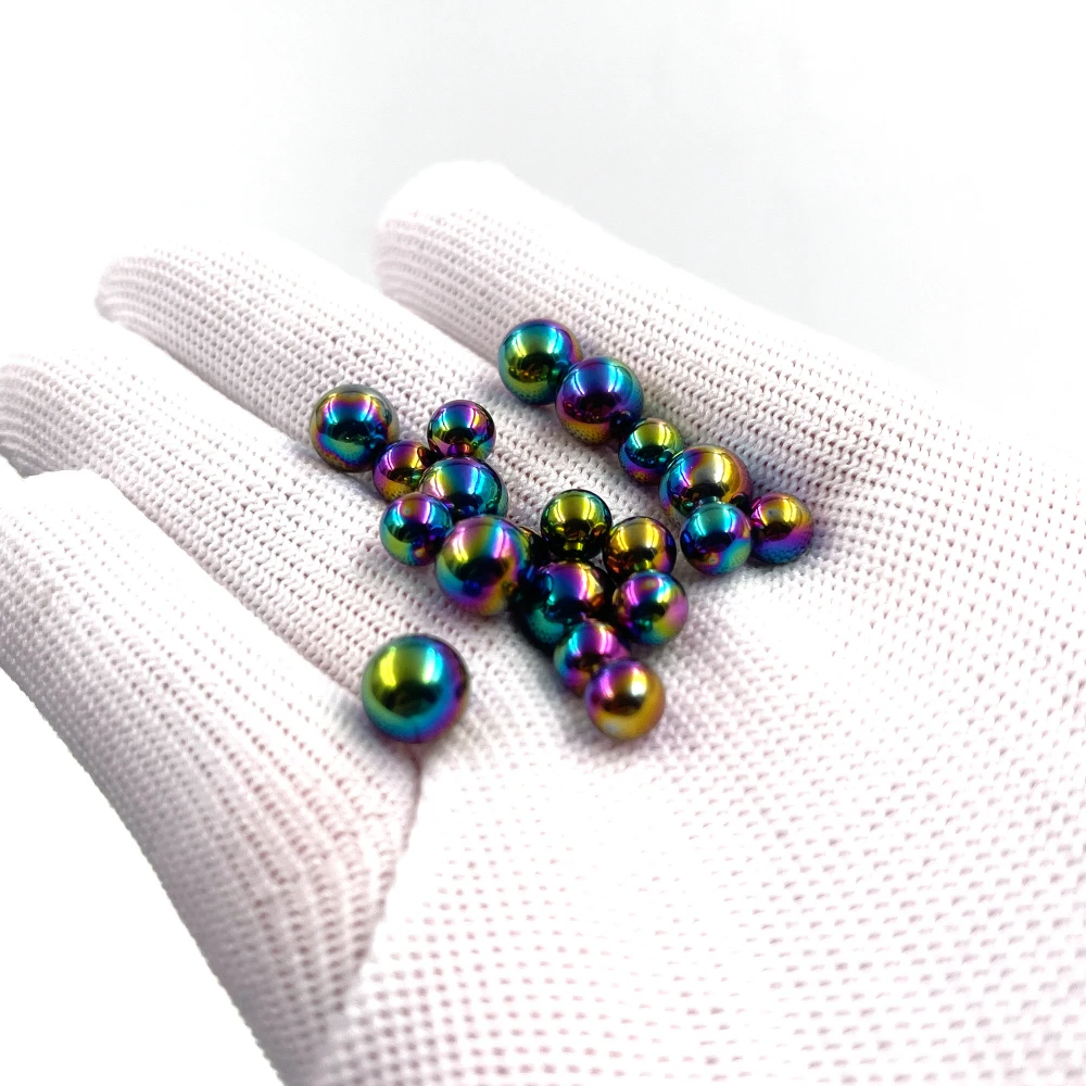 10pcs 6mm/8mm Stainless Steel Colorful Beads Fidget Spinner Balls Solid Spinner Accessories Anxiety Toys
