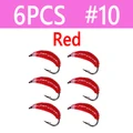 6 piezas rojas talla 10