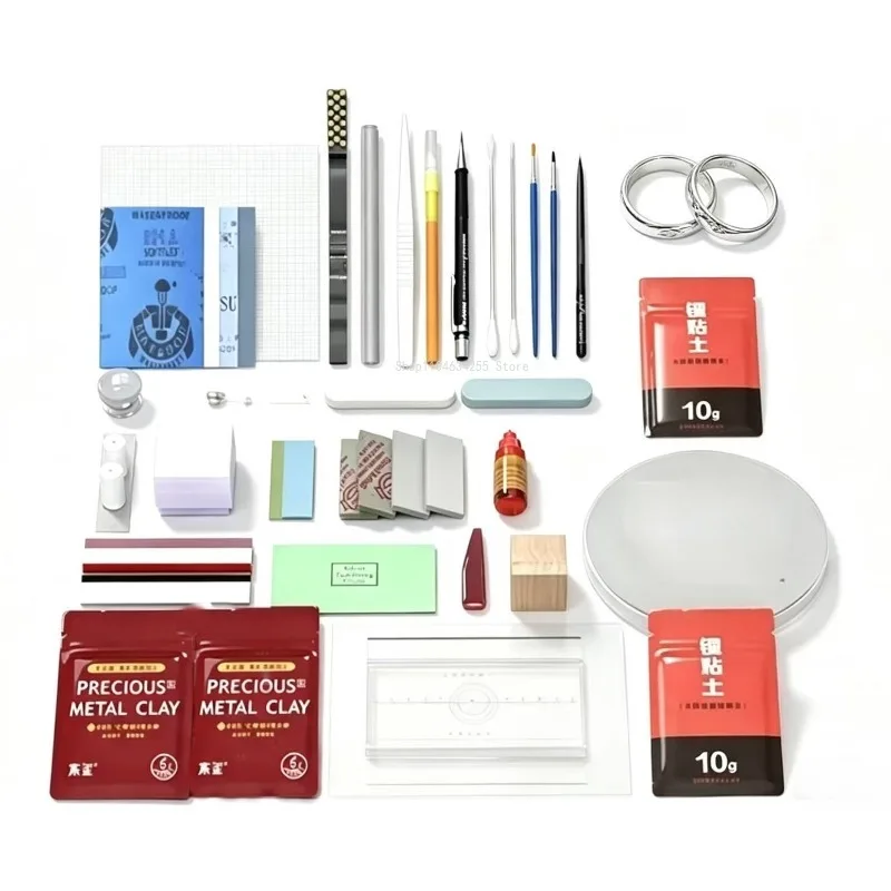 Pure Silver Clay Jewelry Making Tool Set DIY Silver Necklaces/engagement Rings Material Pack 999 Pure Silver Clay Copper Clay