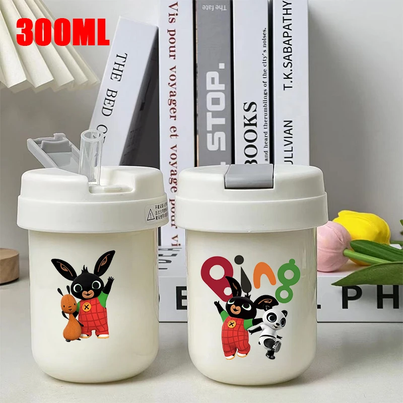 

Cartoon Red Rabbit Transparent Straw Cup Cartoon Bottle for Water Girl Boy Outdoor Portable Bottle Water Cup Coffee Mug Gifts