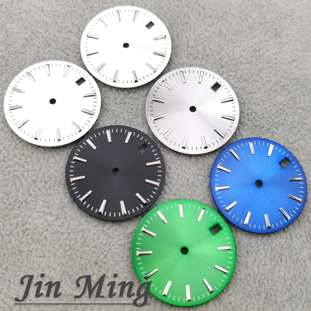 High Quality 28.5mm Watch Dial Stripes Simple Surface Single Date Window Aseptic Fit for NH35 NH36 Automatic Movement
