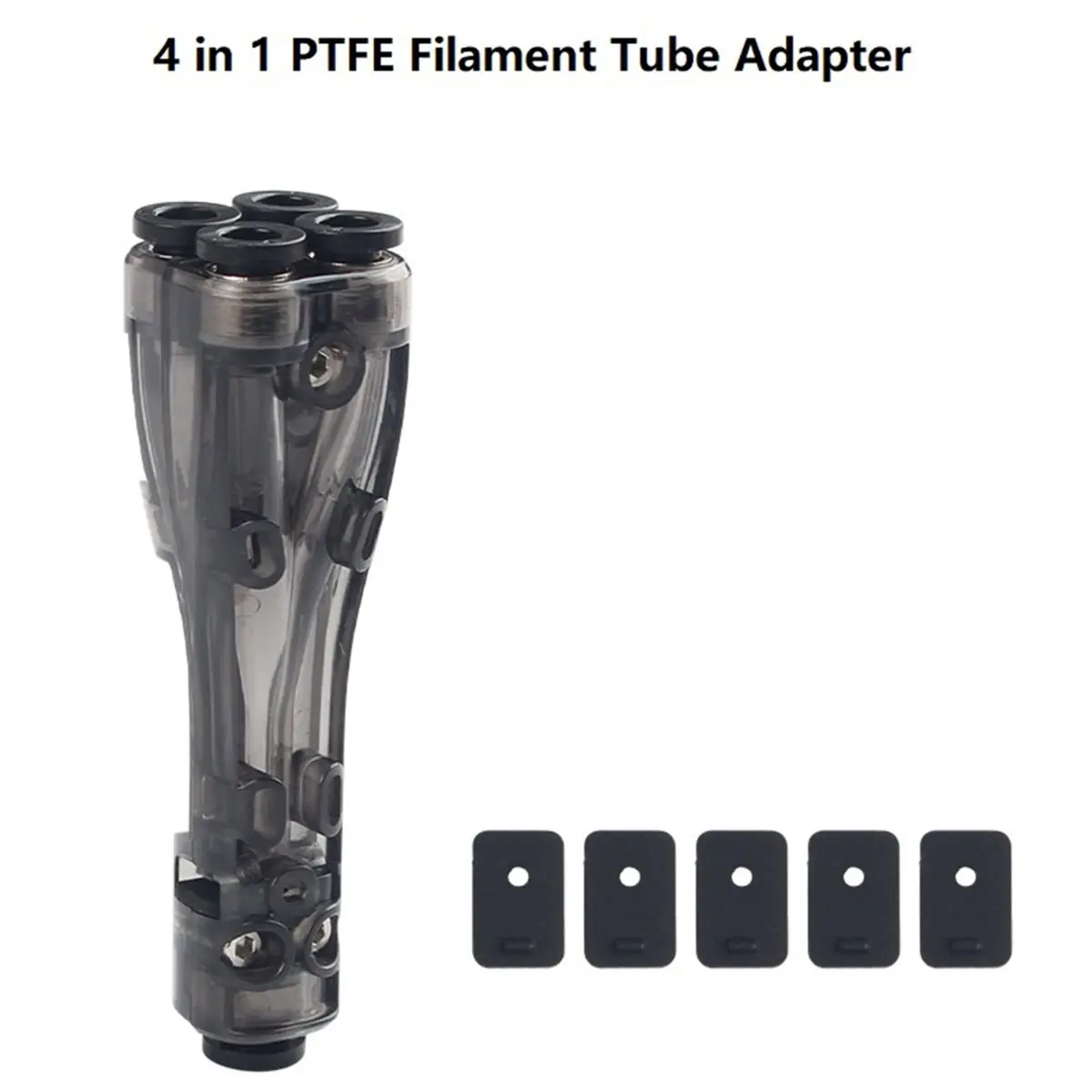 N28R 2PCS 4 in 1 PTFE Filament Tube Adapter for Bambu Lab H2 P1 X1 A1 3D Printer Filament Clean Pad Compatible Multi-Material