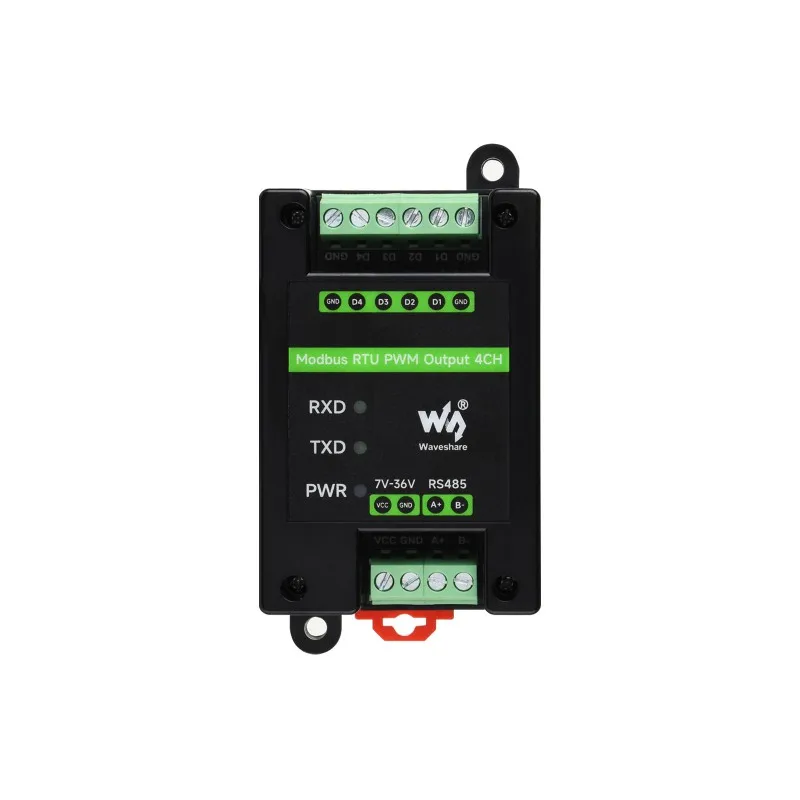 Industrial 4-Ch PWM Output Module Modbus RTU Protocol Isolated RS485 Interface Adjustable Frequency and Duty Cycle