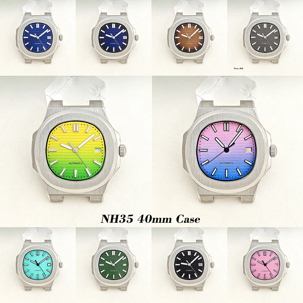 nh35-40mm-sapphire-glass-watch-case-set-no-logo-298mm-dial-for-pp-nautilus-mod-parts-nh35-nh36-nh38-movement-customizable-logo