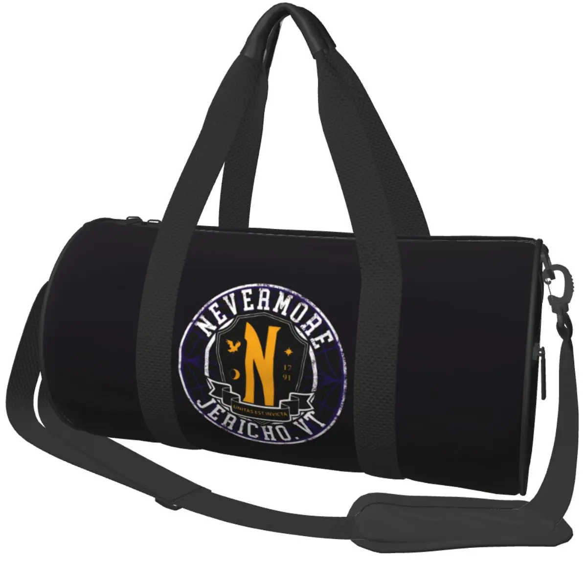 

Nevermore Academy Эмблема Спортивные сумки с обувью Спортивная сумка Портативная мужская сумка с узором Новинка для плавания Сумка для фитнеса