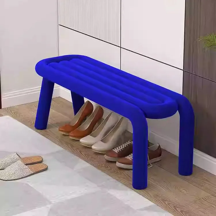 Household door shoe rack type, integrated bench
