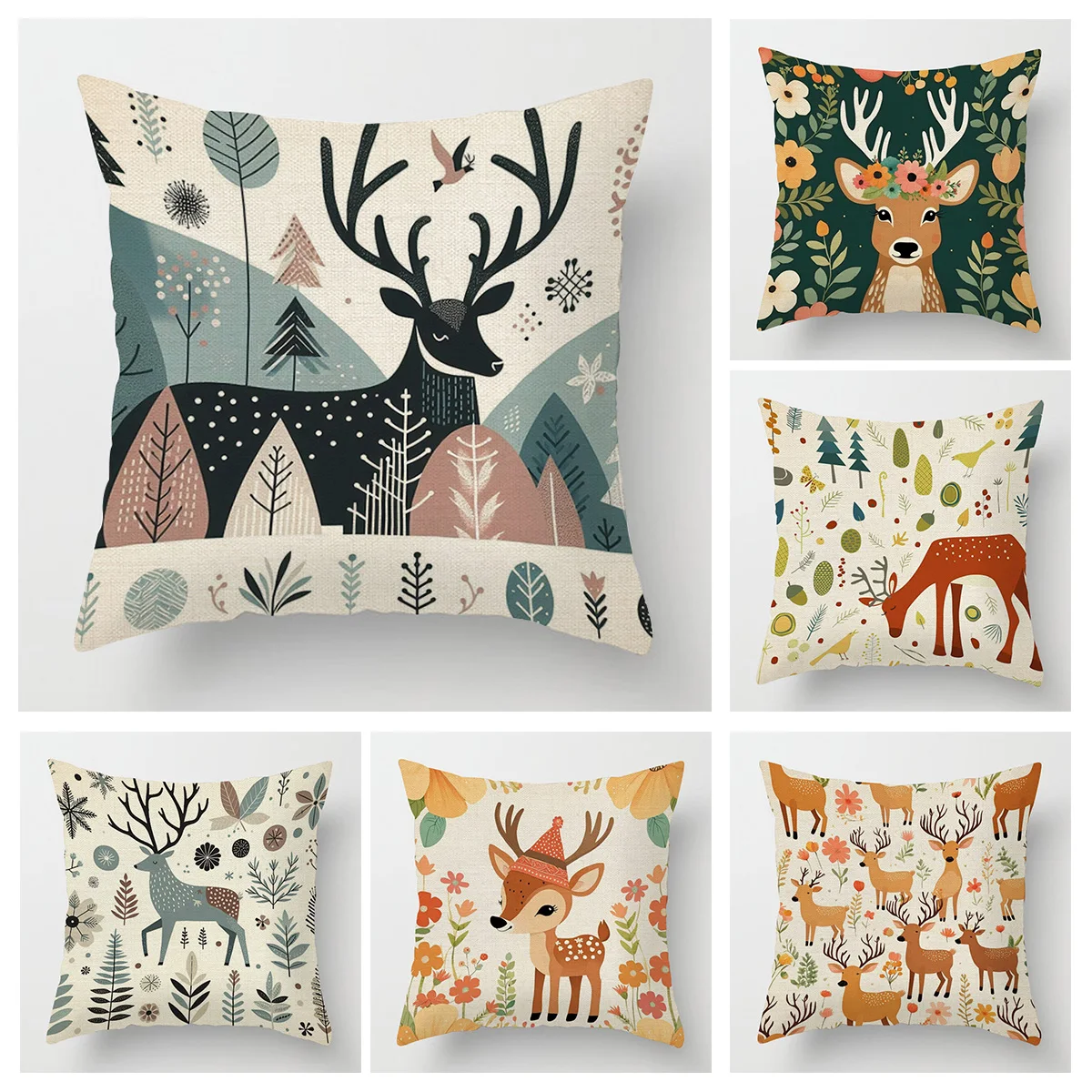 

Four Seasons Universal Ins Cartoon Animal Theme Pillow Cover Cushion Cover 45x 45cm Sofa Bedside Decoration