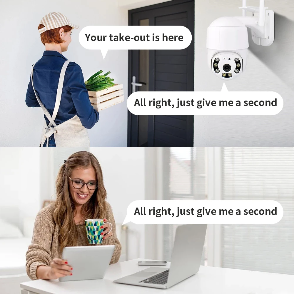 IP Wi-Fi กล้องวงจรปิดไร้สายระบบรักษาความปลอดภัยในร่มกล้องความปลอดภัยในบ้านมองเห็นกลางคืน Ai icsee