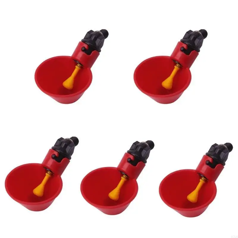 97QD Chicken Bird Waterer Cup Mangkuk Minum Mangkuk Otomatis Mengisi benang 3 inci