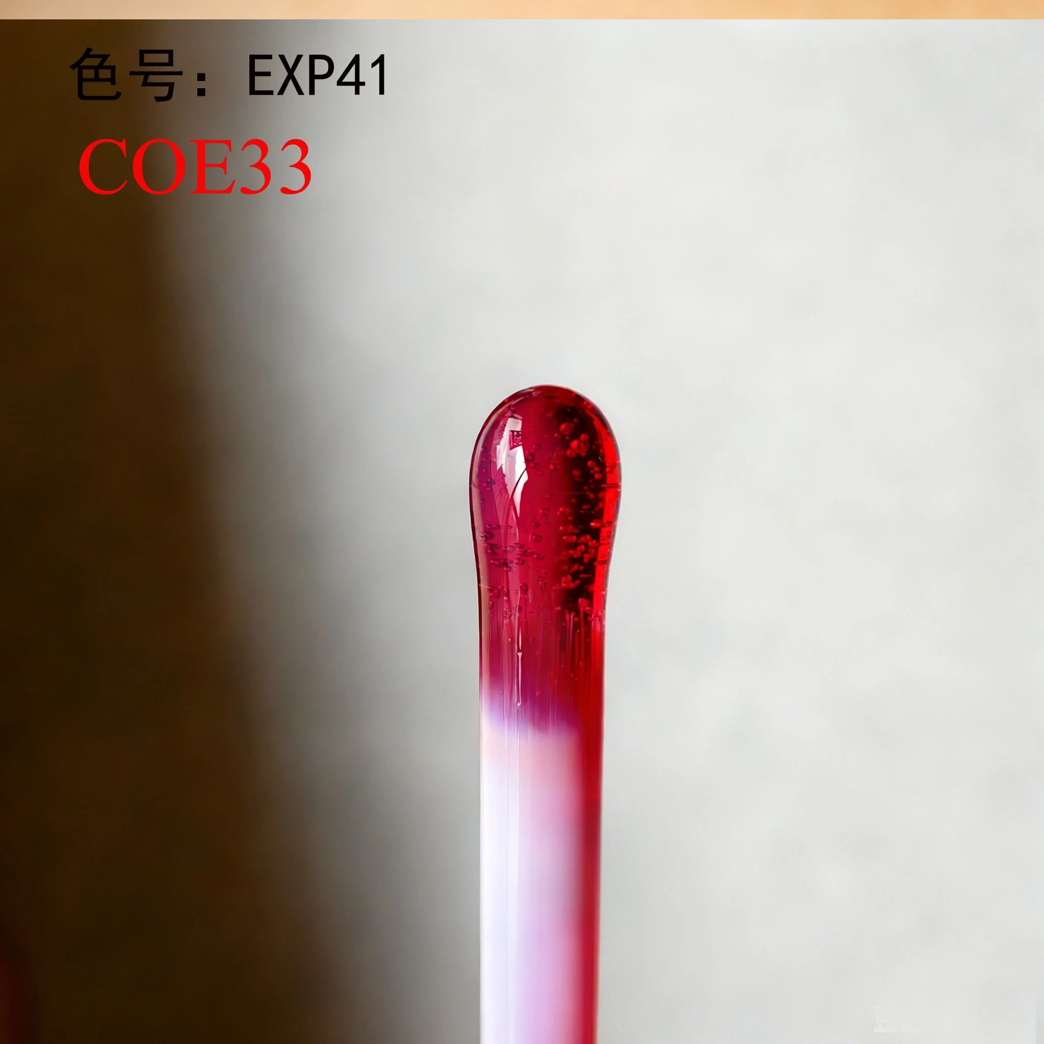 Burning Glass Lamp Rod Color High Borosilicate Glazed Hard Material EXP41b 540 Rose Red Bubble Board Rod