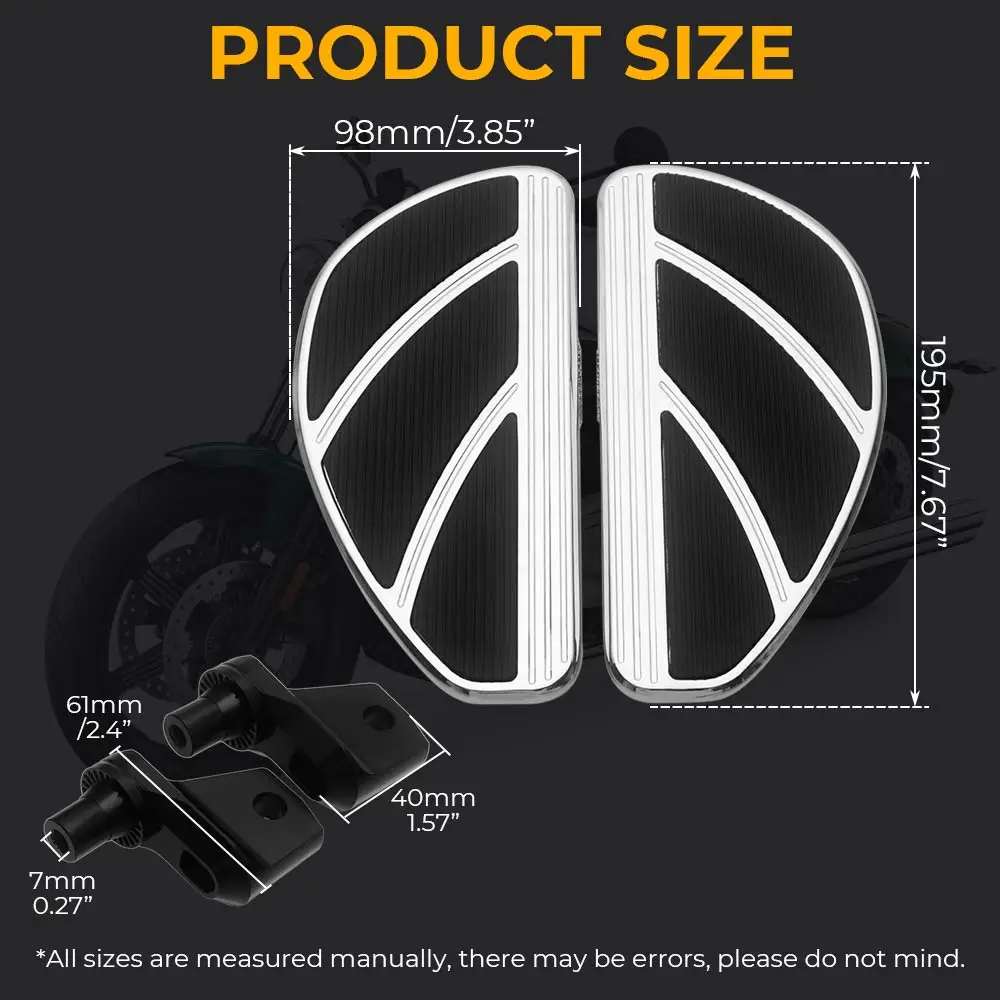 Motorcycle Driver Footboard Adjustable Footrest Fits For Bmw R18 1800 /R18 Classic 1800/R18 100 Years Edition Floorboard Chrome