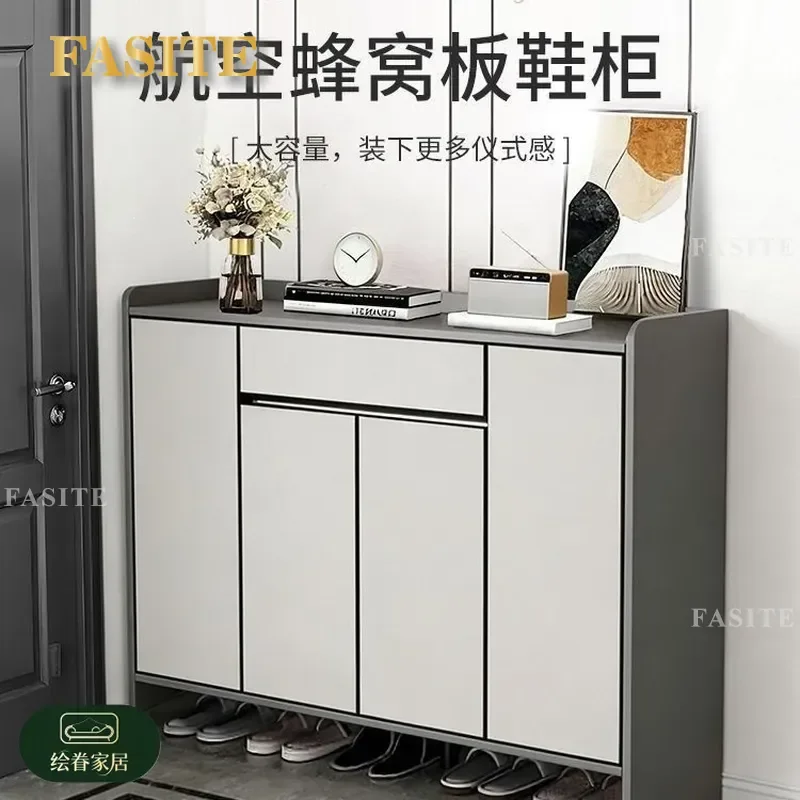 For Honeycomb Alloy Shoe Cabinet Modern Simple Outdoor Villa Courtyard Rain Sun Protection Home Door Storage Locker
