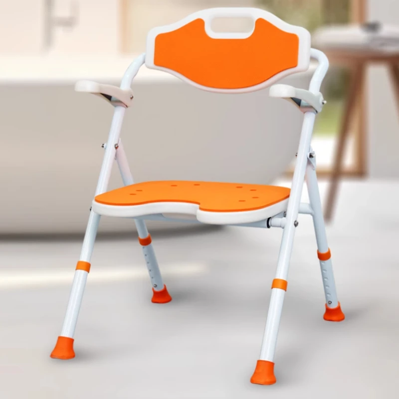 

Стул для ванны для пожилых людей, стулья для душа для беременных женщин, ванная комната, нескользящий стул для ванны из алюминиевого сплава, регулируемый по высоте, прочный подшипник