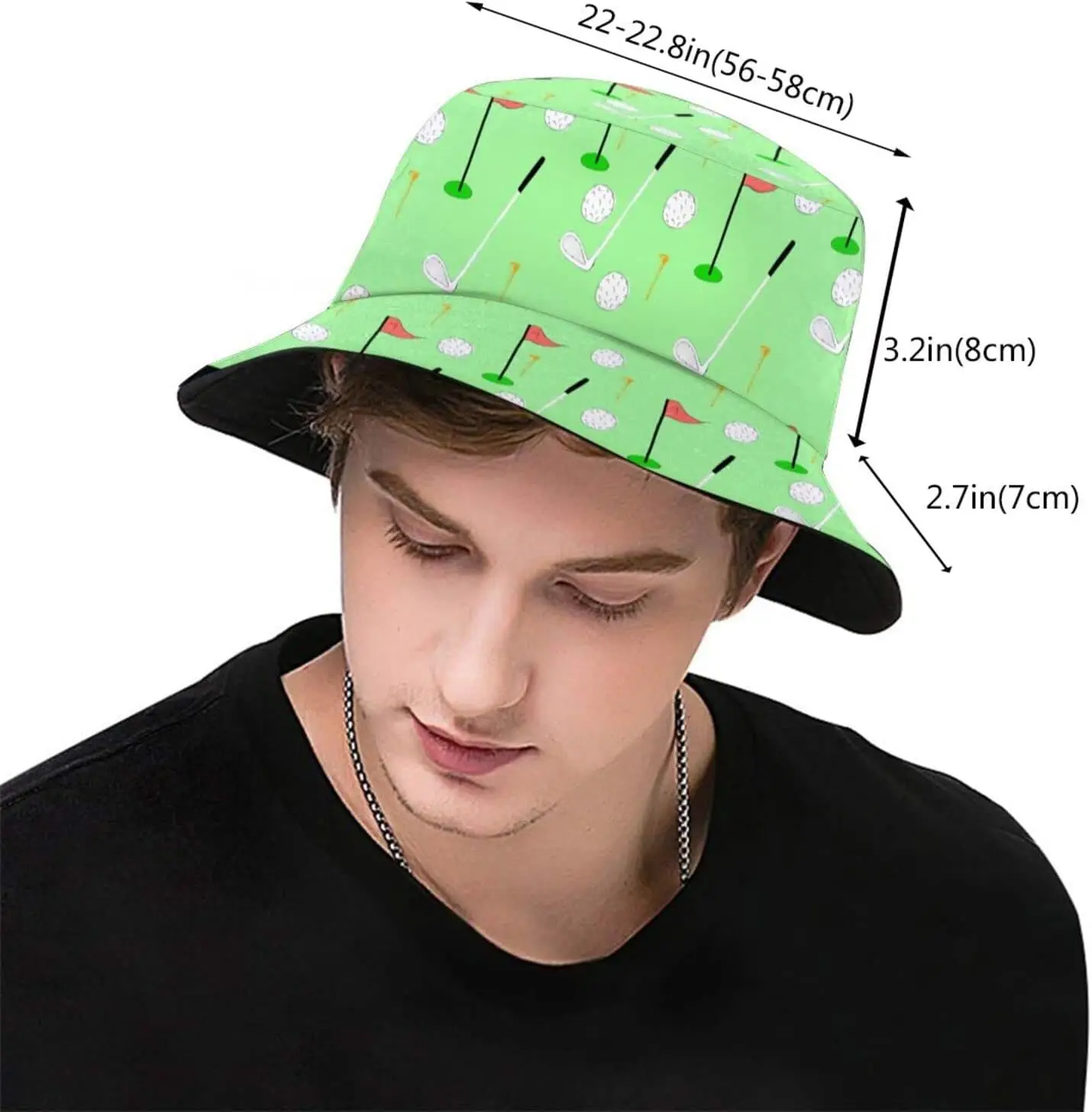 Fashion Funny Golf Sports Bucket Hat Packable Fishing Sun Cap Summer Fisherman Hats for Women Men 3