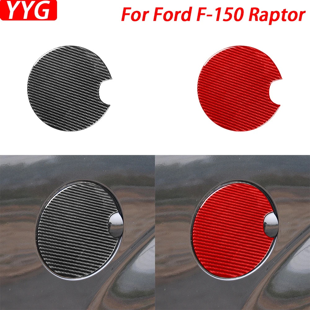 For Ford F-150 Raptor 2009 2010 2011 2012 2013 2014 Carbon Fiber External Fuel Tank Cover Decorative Car Accessories Sticker