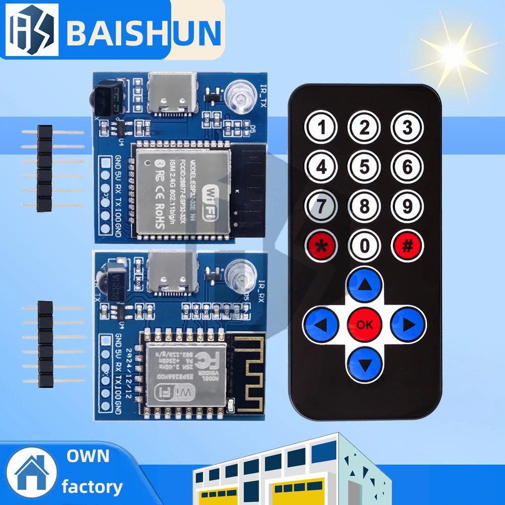 yZ[zESP8266 ԊOM NEC R}h WIFI MW[J{[h ESP-12F W[ TYPE-C