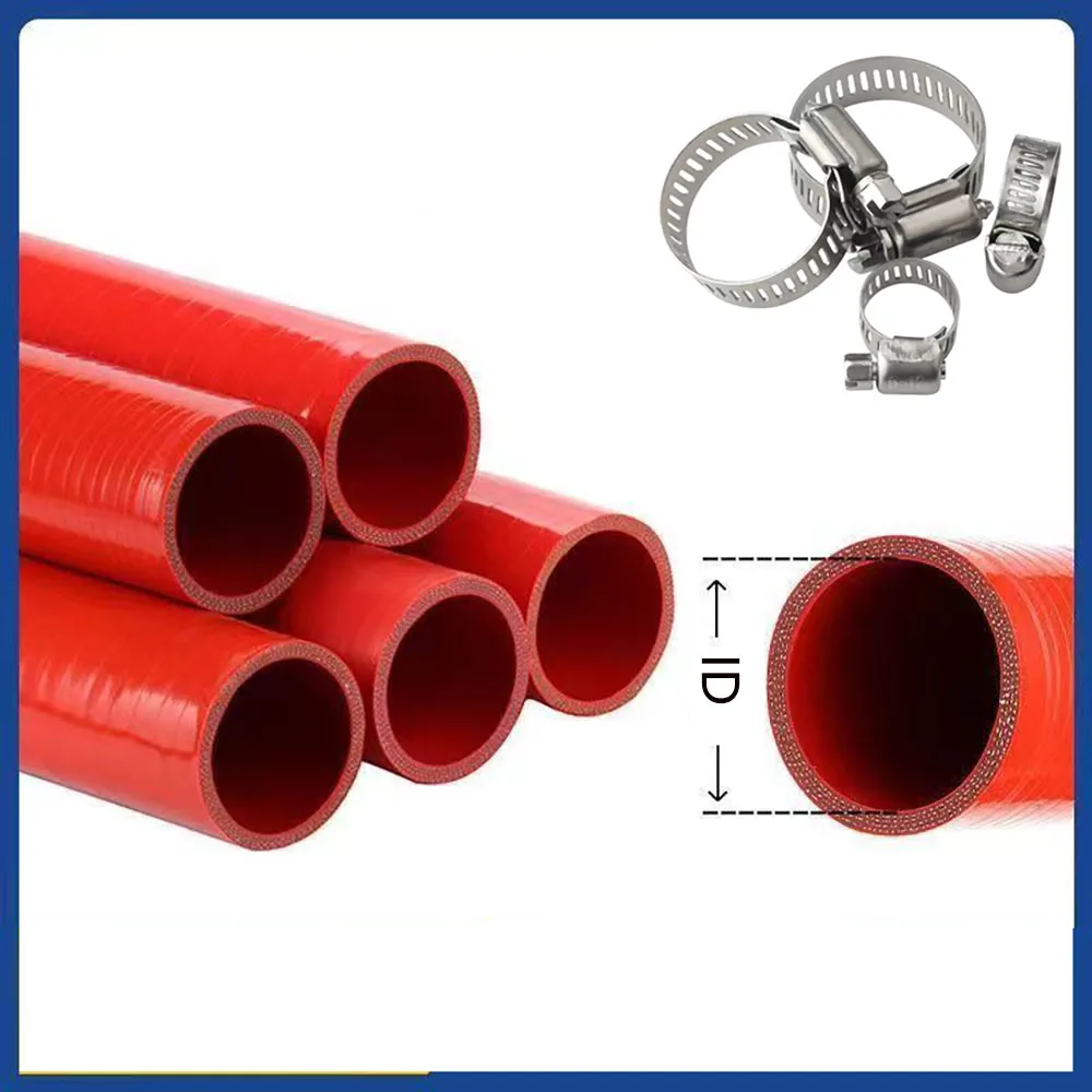 Turbocharger connection silicone hose, heat-resistant hose, cuttable meter tube, 1000 length clip on automotive rubber hose sili