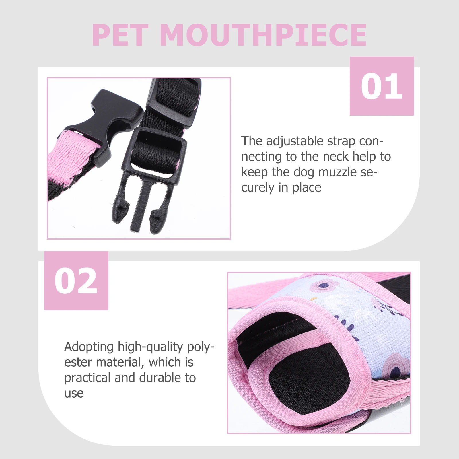 

Adjustable Breathable Chewing Control Polyester Dog Muzzle Pet Accessory Dog Pet Polyester Printed Muzzle Supply Supply