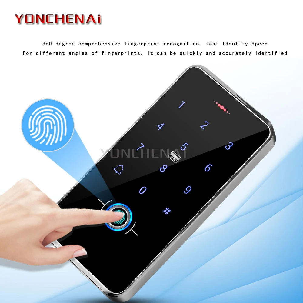 Wholesale IP68 Waterproof Backlight Touch Door Access Control System Biometrics  Fingerprint NFC Keypad Fingerprint