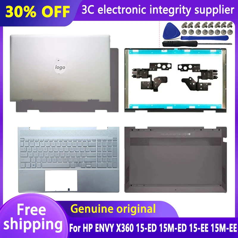 

For HP ENVY x360 15-ED 15M-ED 15-EE 15M-EE LCD Back Top Cover Bezel Hinges Keyboard Bottom Case L93204-001 L93203-001 L93226-001