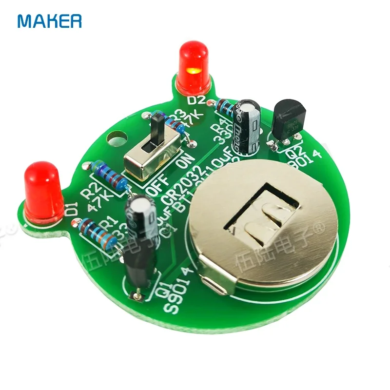 LED Flicker Light DIY Kit Triode Control Self-excited Multi-resonant Swing Circuit Electronic Production Spare Parts