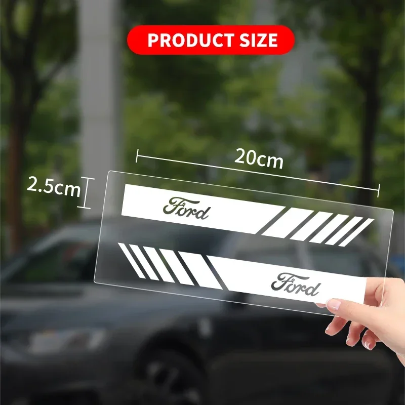 2 قطعة ملصقات مرآة الرؤية الخلفية للسيارة شريط جانبي ملصق مائي ذاتي الصنع لفورد فوكس مونديو كوغا فييستا MK7 مرافقة اكسبلورر إيدج 2 4 MK2 #6
