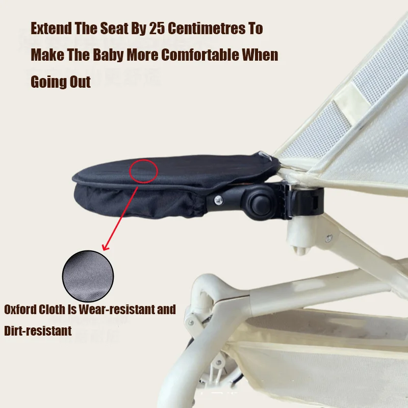 Stroller Leg Rest Extension Adjustable Long Extend Infant Pram Foot Rest Padded Cover For Safe Solution Baby Accessories
