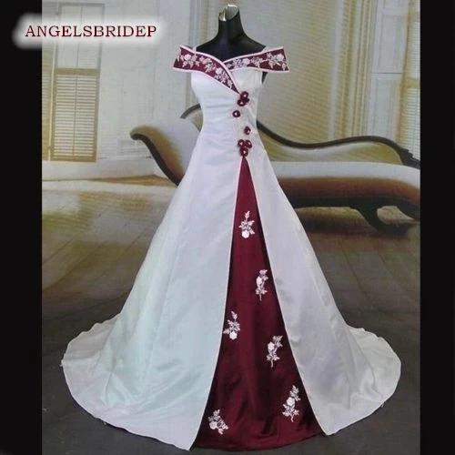 ANGELSBRIDEP-vestido De novia con hombros descubiertos, traje De boda con apliques De flores en 3D, bohemio