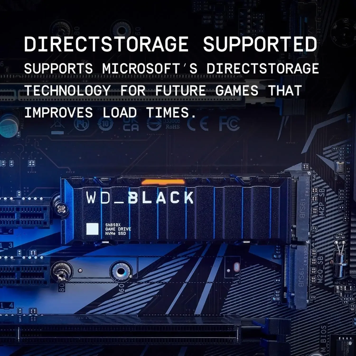 WD BLACK 2TB SN850X RGBNVMe Internal Gaming SSD Solid State Drive with Heatsink - Works with Playstation 5,Gen4 PCIe,M.2 2280,Up