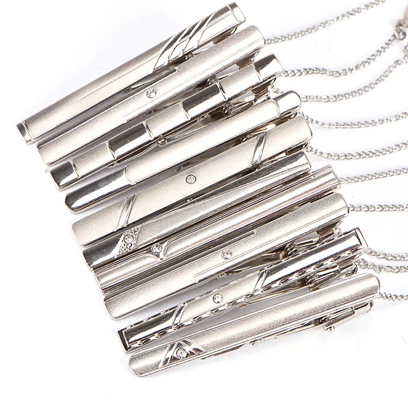 Neue Metall Krawatte Clip Für Männer Hochzeit Krawatte Krawatte Verschluss Clip Gentleman Krawatten Bar Kristall Krawatte Pin Für männer Zubehör schmuck