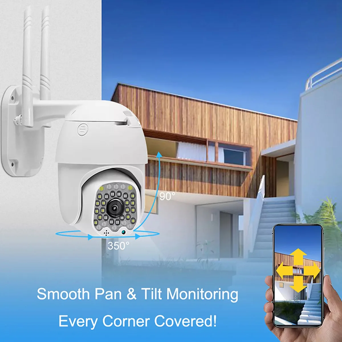 Imagem -05 - App Visão Noturna de Cor Cheia Ptz ip Dome Câmera ai Humanóide Rastreamento Automático Cctv Segurança em Casa Monitor do Bebê 2mp 1080p Ycc365