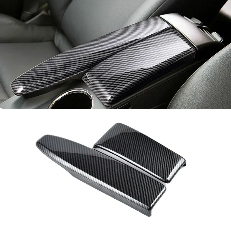 

For Mercedes Benz C E GLK Class W204 W212 X204 only LHD ABS Carbon Fiber Texture Car Center Console Lid Armrest Box Trim Cover
