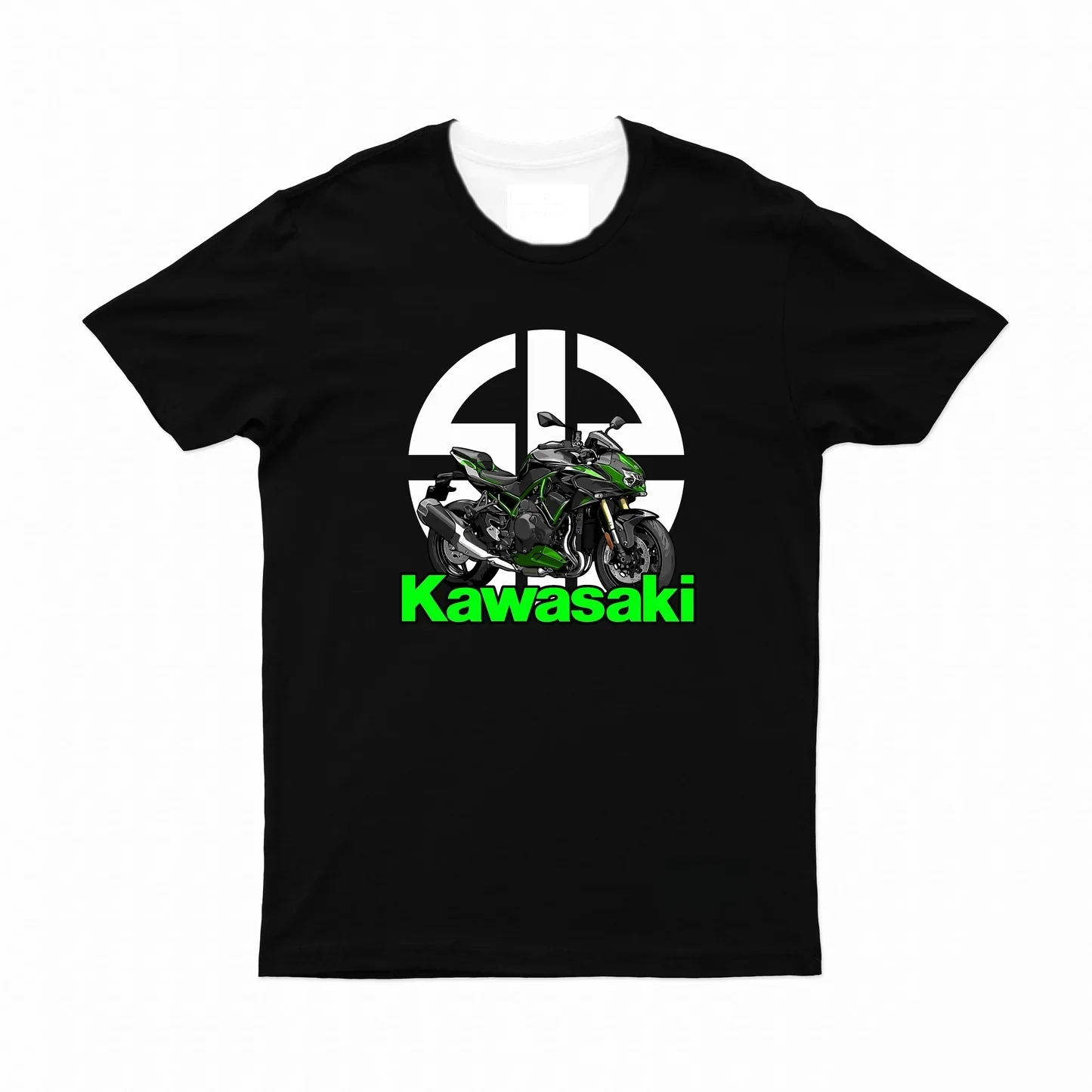 

Kawasaki Motorcycle Racing Z Sugomi Printed Team Men Women Crew Neck Short Sleeved T-Shirt Loose Moto Fans Vintage Motocross Top
