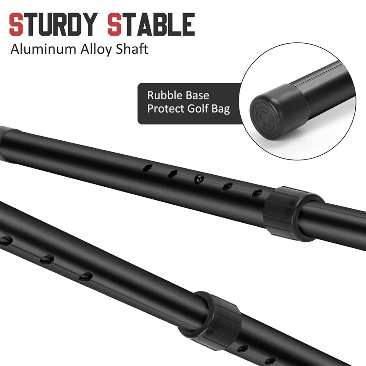 (AD12) Portable Golf Travel Bag Support Pole, Umbrella-Shaped Anti-Impact Support Cover Protector and Aluminum Alloy Rod