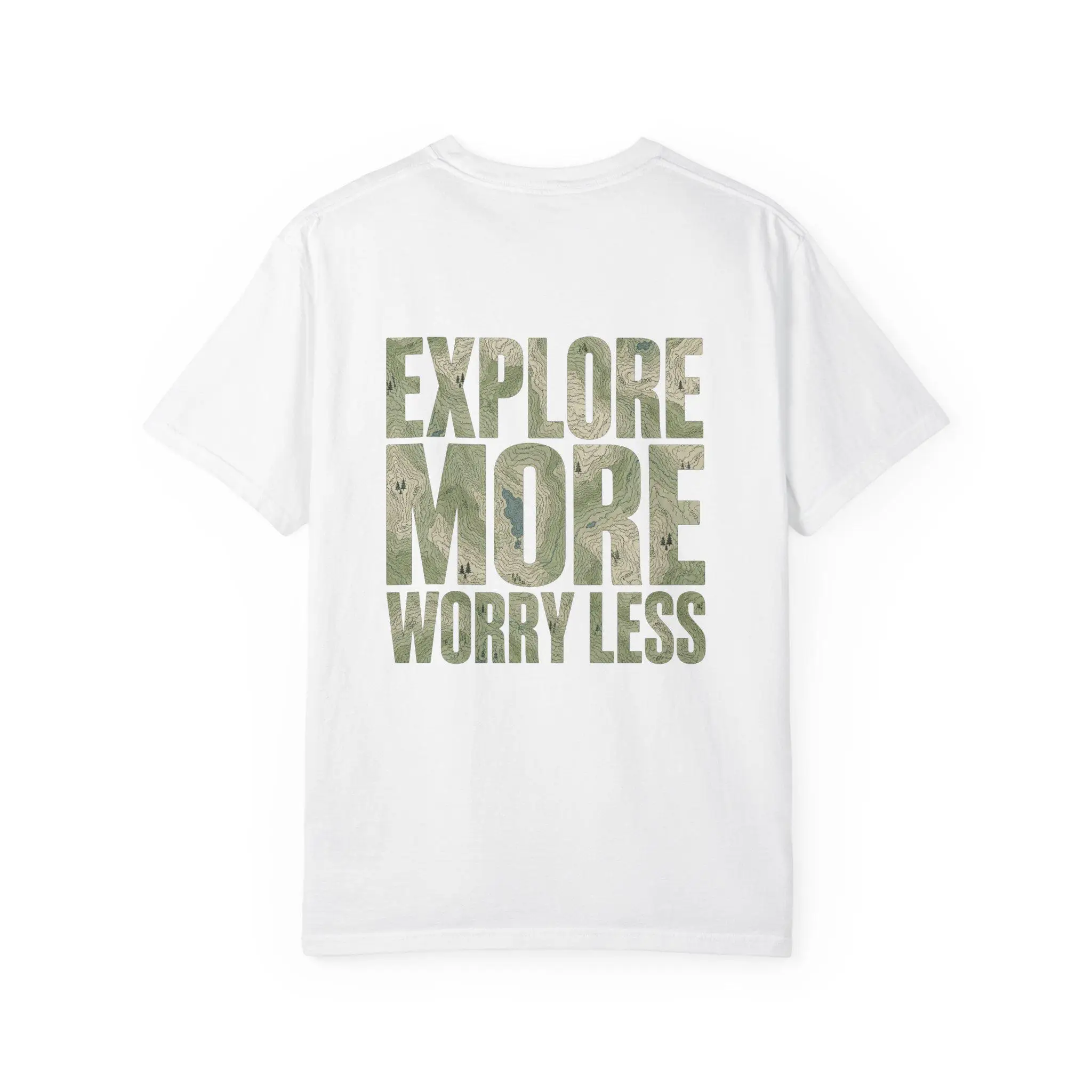 Summer Casual Sports Short-sleeved T-shirt-Explore More Have Less Worries Adventure Font T-shirt Suitable for Both Men and Women
