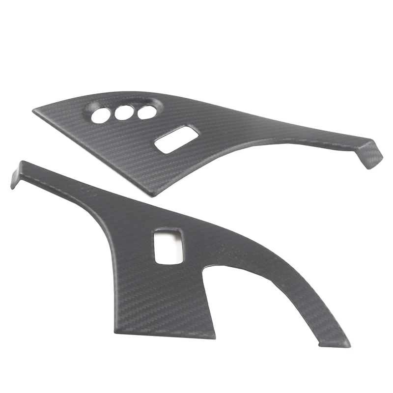 For 2005-2013 Corvette C6 child lock panel matte real carbon fiber 2-piece set