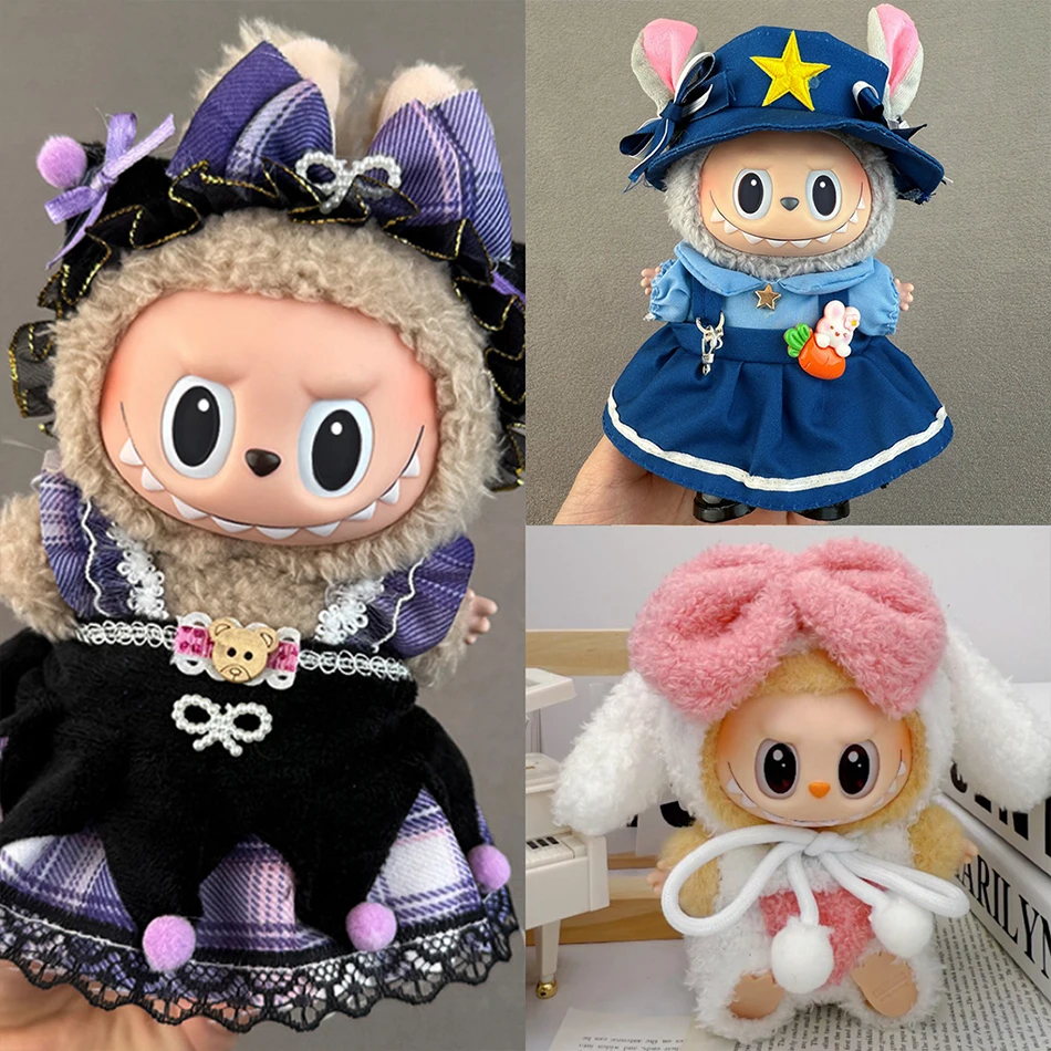 

Для 17 см комплекта Labubu, высококачественный комплект одежды, несколько стилей, аксессуары для кукол, одежда Labubu