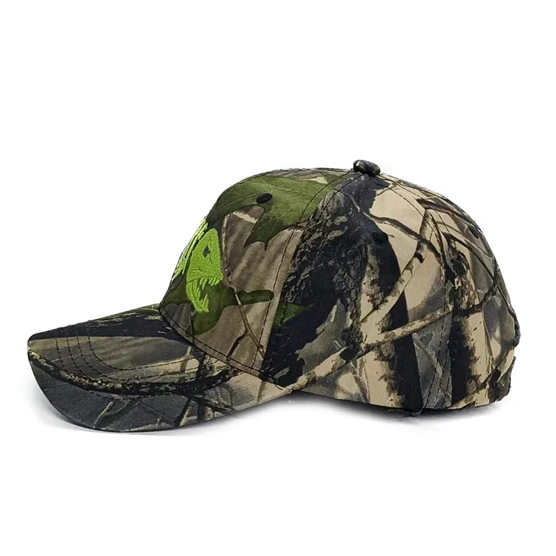 Embroidered Fish Bone Mens Caps Camouflage Hunting Fishing Men Baseball Cap Summer Fisher Man Hat For Men Casual Bone Casquette