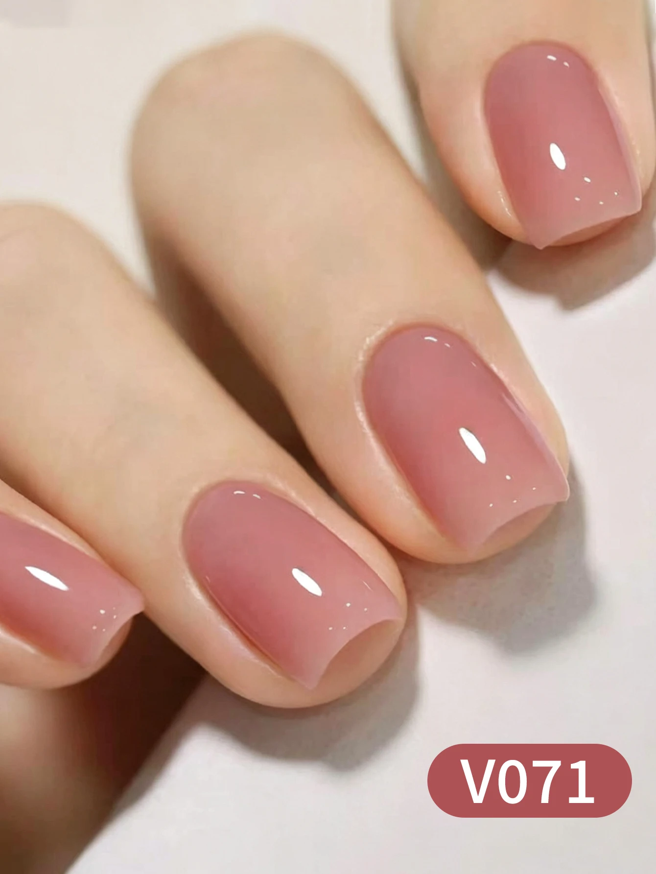 1pc 15ml Pink Gel Nail Polish Starter Pure Soak Off No Wipe Nail Gel Polish Suitable For All Seasons
