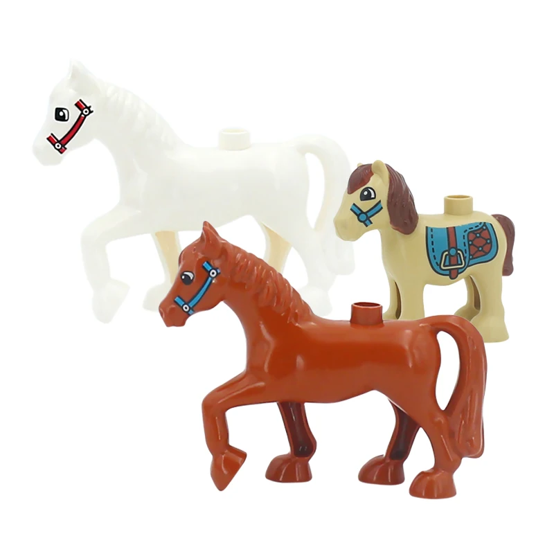 Große Bausteine Tiere Teile Zoo Sets Dinosaurier Montieren Zubehör Kompatibel Duplon Ziegel Jurassic Spielzeug für Kinder Geschenk