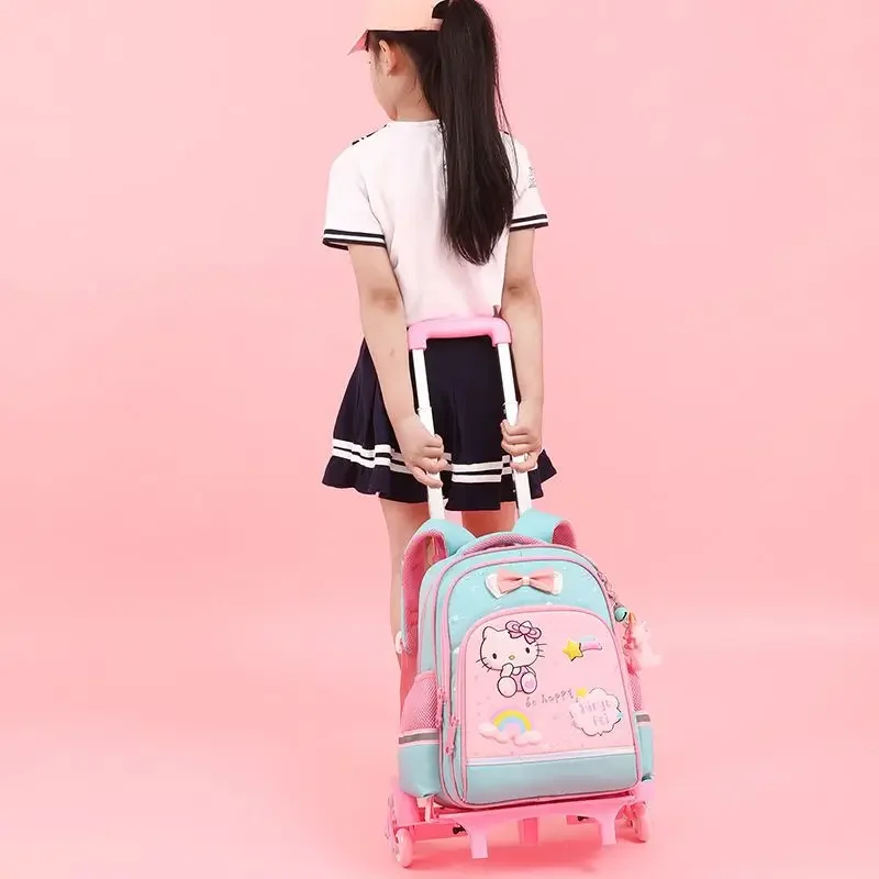 

Новая сумка для галстука, студентка, Sanrios, аниме, водонепроницаемый съемный детский портативный чехол большой емкости, кавайный чехол на колесике с героями мультфильмов