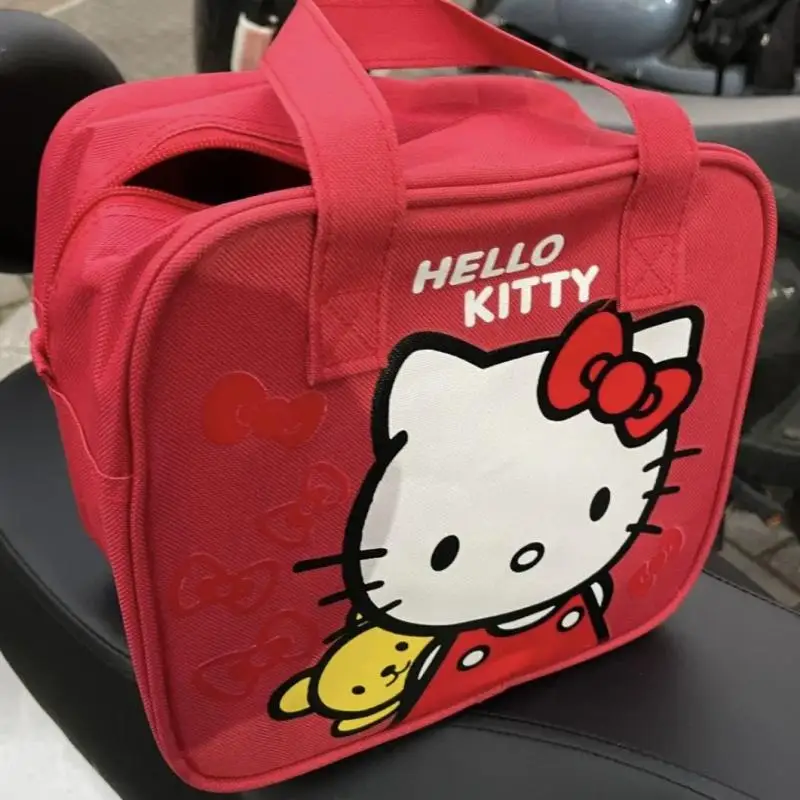 Hello Kitty Sanrio Makeup Bag Kawaii Anime Cartoon Cute Portable Large Capacity Wash Bag Cosmetics Storage Box Gifts Girls