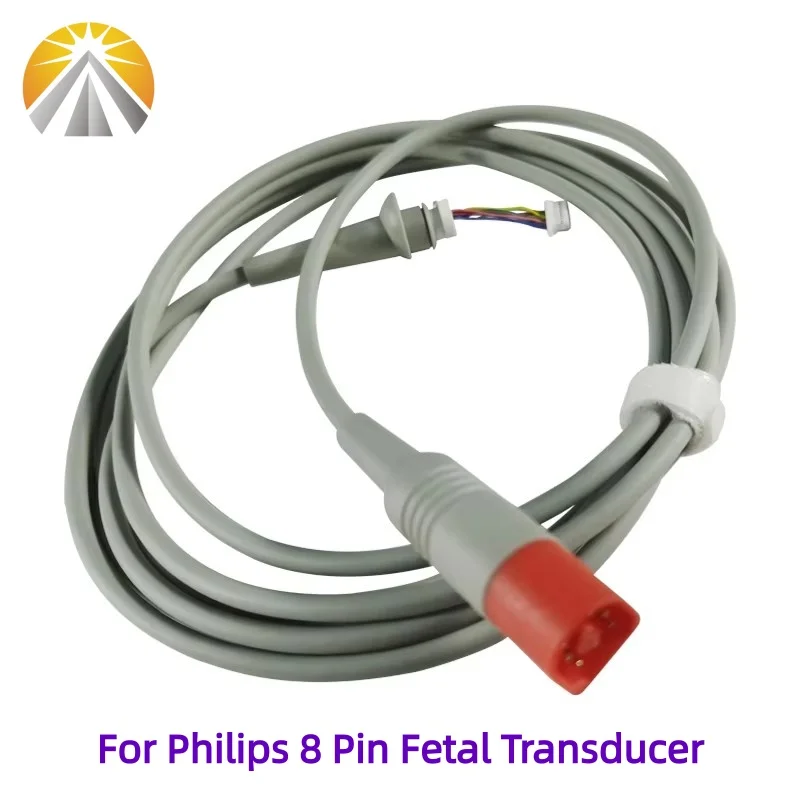 8 Pin Probe Repair Cable Medical Fetal TOCO US FHR Transducer NFPHA9020 Reusable For Philips Avalon M2702A M2703A FM20 FM30
